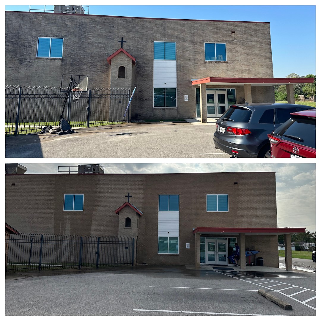 Building Brick Cleaning for a Church in Missouri City, TX